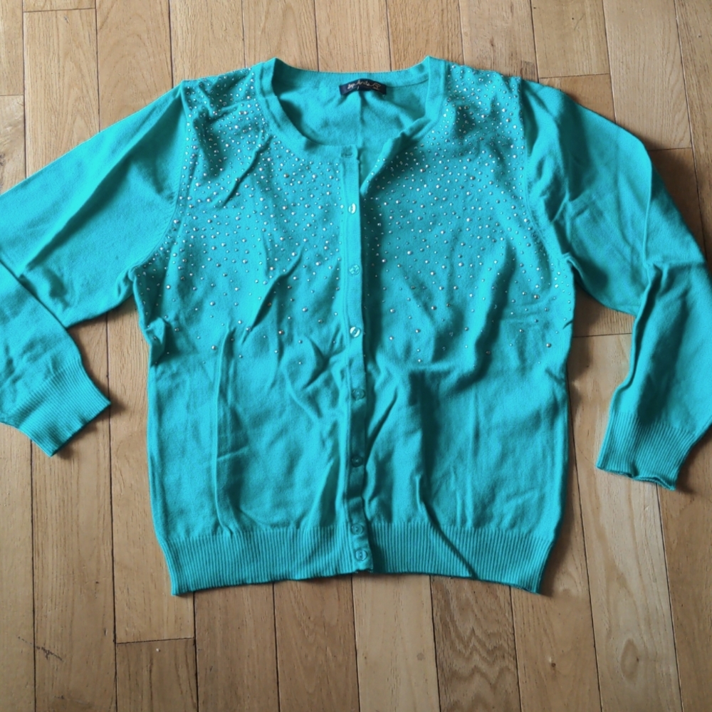 Sparkle sweater button up